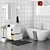 Modern Bathroom Furniture Set 3D model small image 1