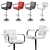 Malvy Homekraft Bar Stool: Sleek and Adjustable 3D model small image 1