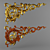 Exquisite Wood and Gold Decor 3D model small image 1