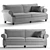 Luxurious Lucas 3-Seater Sofa 3D model small image 1