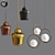 Modern Glass Globe Pendant Light 3D model small image 1