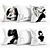 Black & White Pillow Set 3D model small image 1