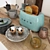 Kitchen Delight: Smeg Toaster, Ethnic Cookware, Branch Pitcher 3D model small image 2