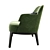 Modern Jane Fabric Armchair with Nesting Coffee Tables 3D model small image 2