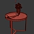 Elegant Lema Bice Armchair Set 3D model small image 3