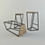 Rustic Metal-Leg Bar Chair 3D model small image 1