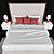 Elegant Tufted Bed Set 3D model small image 3