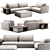 Natuzzi Long Beach: Elegant and Versatile Sofa 3D model small image 1