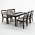 Elegant Dining Set: Antrandes Tables & Chairs 3D model small image 1