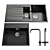 Sleek and Stylish: Ikea Kitchen Set with Gamleshen Mixer and Hellviken Mortise Washers 3D model small image 1