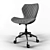 Modern Armless Office Chair 3D model small image 1