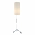Modern Frankfort Floor Lamp: Polished Nickel & Ebony Accents 3D model small image 1