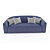 Contemporary Tufted Modern Sofa 3D model small image 3