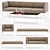 Elegant Asienta: Sofa, Bench & Table 3D model small image 1