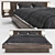 Sleek and Stylish Modern Bed 3D model small image 1