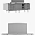 Westelm Century Media Console: Sleek Modern Design 3D model small image 3