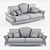 Elegant Monroe Sofa: Perfect Comfort 3D model small image 3