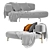 Elegant Ella Longchair Sofa by Piet Boon 3D model small image 3