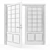  Modern Steel Entrance Door (2353mm x 2335mm) 3D model small image 2