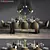 Gubi Dinning Set: Chair, Table, Pendant, Mirror 3D model small image 1