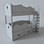 Title: Kids' Dreamland Bunk Bed 3D model small image 3