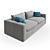 Bonaldo Land Sofa: Sleek Design, Perfect Size 3D model small image 2