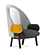 Vintage Moon-B: Contemporary Armchair 3D model small image 2