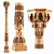 Exquisite Carved Column: East-inspired Masterpiece 3D model small image 1