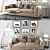 Luxe Velvet Lapo Sofa Set 3D model small image 2