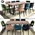 Calia Dining Set: Table, Chairs & Rug 3D model small image 1