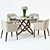 Nordic Elegance: Oleander Dining Table & Lank Chair 3D model small image 1