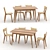 Modern "Rondo" Table and Chairs 3D model small image 1