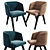 Elegant Minotti Creed Dining Chair 3D model small image 2