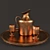 Elegant Copper Glass Set 3D model small image 1