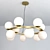 Floating Brass Ring Pendant Light 3D model small image 1