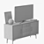 West Elm Mid-Century Media Console 3D model small image 3