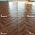 Natural Wood Parquet Flooring 3D model small image 1