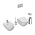 Modern and Hygienic: KERAMAG ACANTO Toilet & Bidet 3D model small image 2