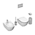 Modern and Hygienic: KERAMAG ACANTO Toilet & Bidet 3D model small image 3