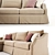 Langford Sandstone Sofa 3D model small image 2