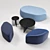 Wavy Style Poufs: Trendy and Versatile 3D model small image 1