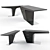 Sleek Bismarck Wenge Desk Set 3D model small image 1