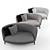 Dragonfly Flexform Sofa Set 3D model small image 2