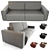 Premium Leather Sofa 3D model small image 1