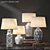 Elegant Langley Ceramic Lamps 3D model small image 1