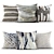 Luxury Home Decor Pillows 3D model small image 1