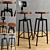 Sleek Espresso Seating: Coffee Shop Chair 3D model small image 1