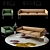 Modern Sofa & Armchair Set + Stylish Side Table 3D model small image 1