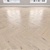 Light Oak Parquet: Herringbone, Linear, Chevron 3D model small image 2