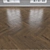 Earthy Oak Parquet: Herringbone, Linear, Chevron 3D model small image 2